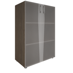 Шкаф книжный средний со стеклом без топа YALTA LT-ST 2.4 Вяз Благородный